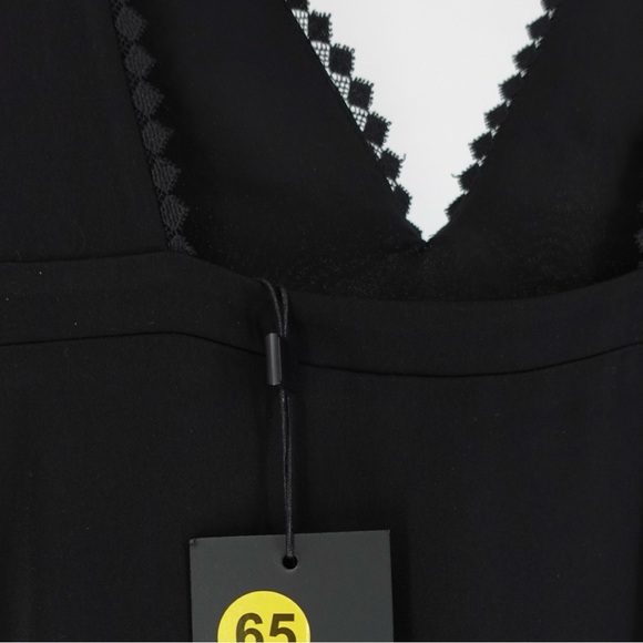 NWT The Kooples Black Sleeveless V-Neck Midi Dress Size M - Picture 8 of 13